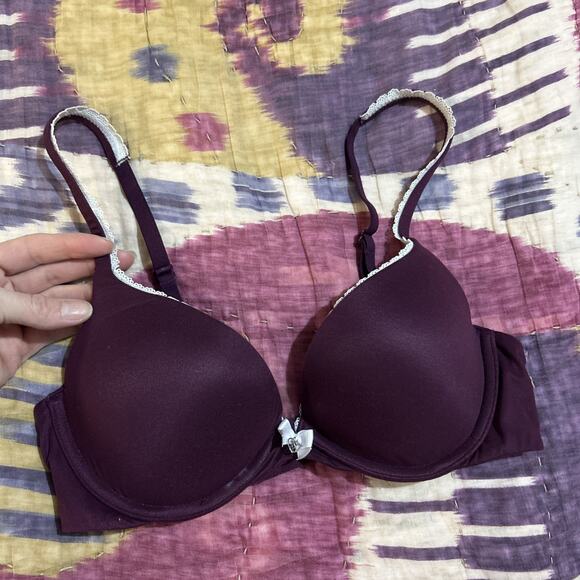 Victoria's Secret Other - Victoria’s Secret Push-Up Wine Lace Padded 32C